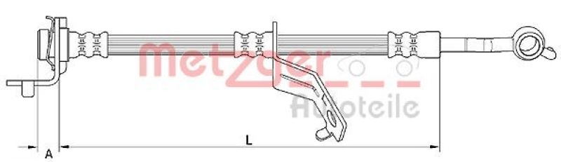 METZGER 4110823 Bremsschlauch für KIA VA links