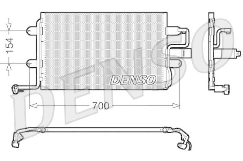 DENSO DCN32017 Kondensator A/C VW GOLF IV (1J1) 1.4 16V (1997 - 2005)