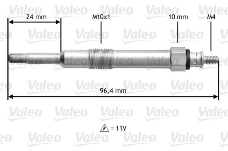 VALEO 345150 Glühkerze FIAT Brava, Bravo