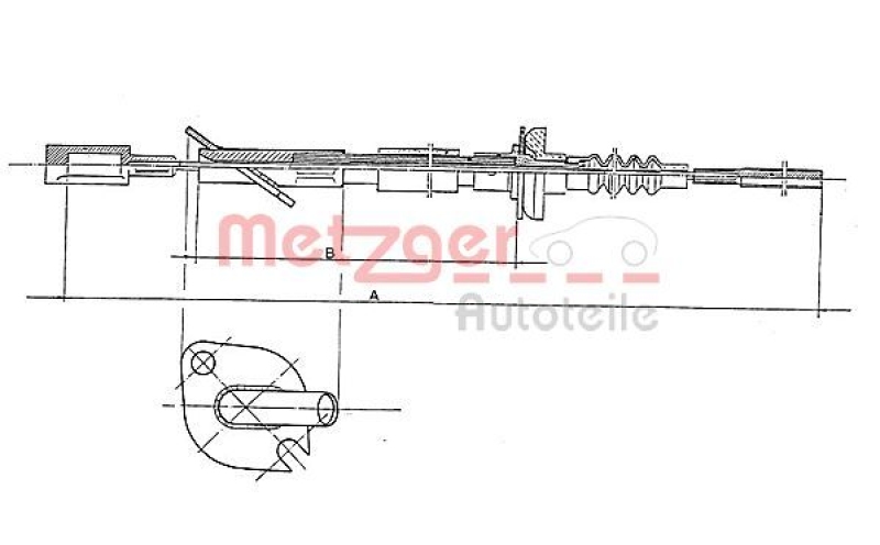 METZGER 1402.3 Seilzug, Kupplungsbet&auml;tigung f&uuml;r FIAT