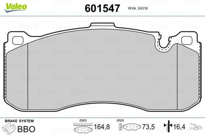 VALEO 601547 SBB-Satz PREMIUM