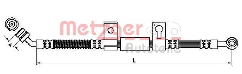 METZGER 4110827 Bremsschlauch für KIA VA links