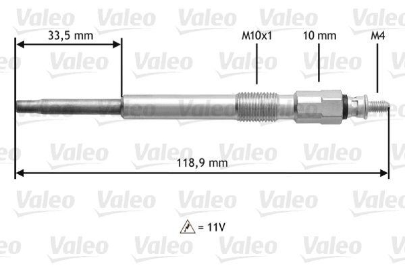 VALEO 345152 Glühkerze CITR Jump, PEUG Boxer