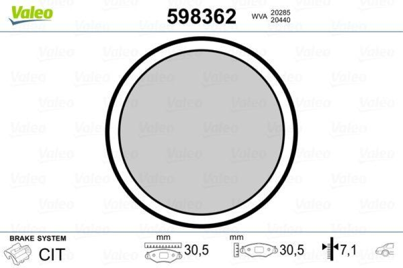 VALEO 598362 SBB-Satz PREMIUM