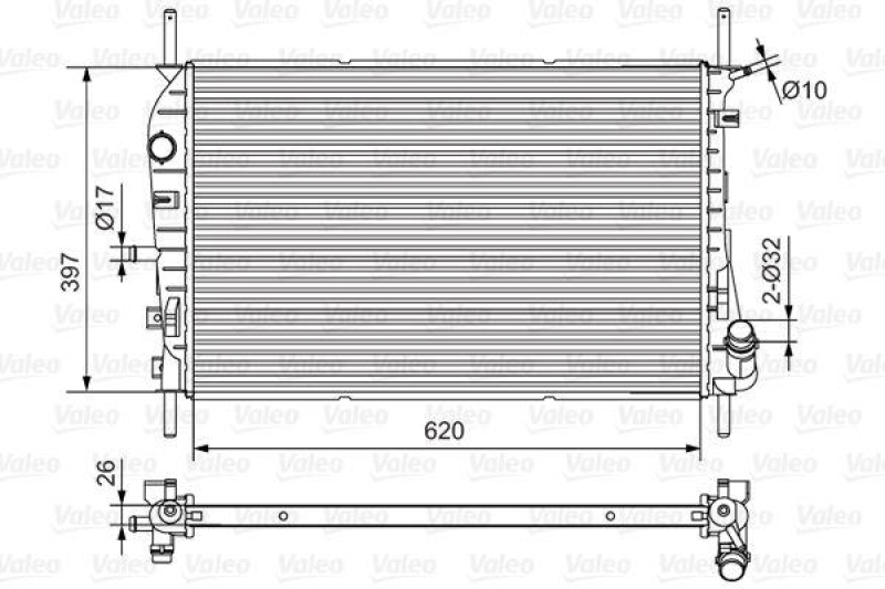 VALEO 734699 Motorkühler FORD MONDEO III 2.0 TDCI