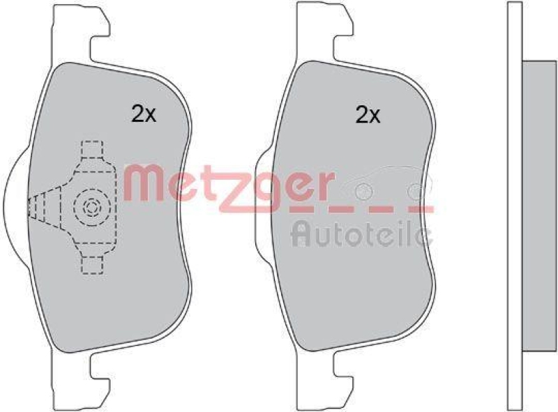 METZGER 1170013 Bremsbelagsatz, Scheibenbremse WVA 23 073