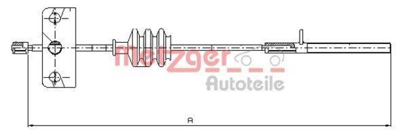 METZGER 1651.10 Seilzug, Feststellbremse für ALFA/FIAT/LANCIA vorne