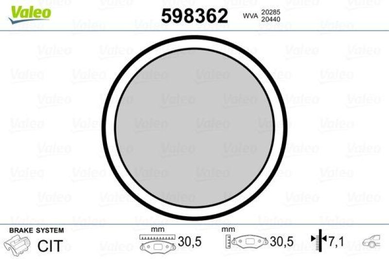 VALEO 598362 SBB-Satz PREMIUM