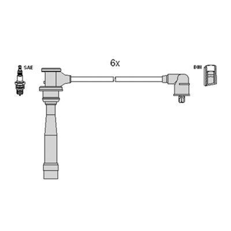 HITACHI 134337 Zündkabelsatz für HYUNDAI u.a.