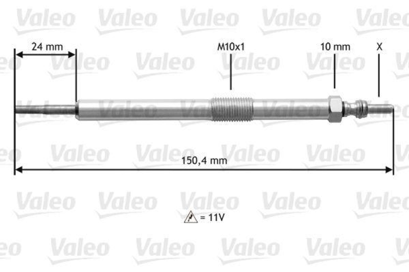 VALEO 345153 Glühkerze KYRON XDI 2.0L,REXTO