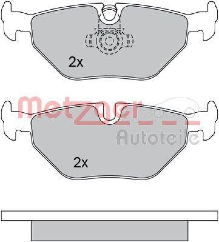 METZGER 1170014 Bremsbelagsatz, Scheibenbremse WVA 21 934