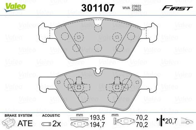 VALEO 301107 SBB-Satz FIRST