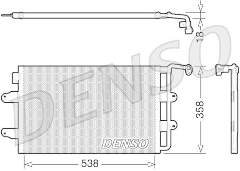 DENSO DCN32026 Kondensator A/C VW NEW BEETLE (9C1, 1C1) RSI 3.2 4motion (1C9) (2000 - 2001)