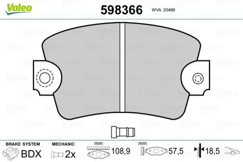 VALEO 598366 SBB-Satz PREMIUM