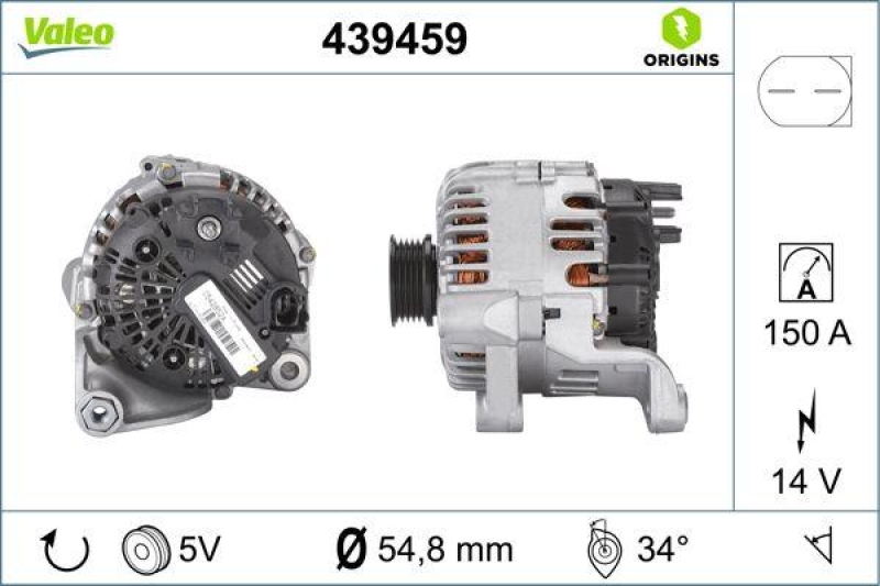 VALEO 439459 Generator Neu - ORIGINS