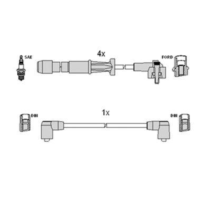 HITACHI 134339 Zündkabelsatz für FORD u.a.