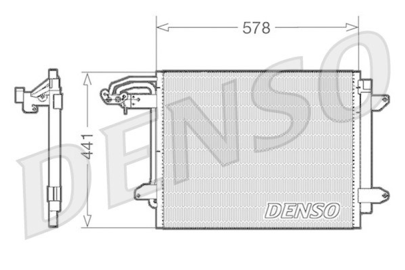 DENSO DCN32030 Kondensator A/C VW TOURAN (1T1, 1T2) 1.9 TDI (2003 - 2010)