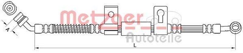 METZGER 4110830 Bremsschlauch für KIA VA links