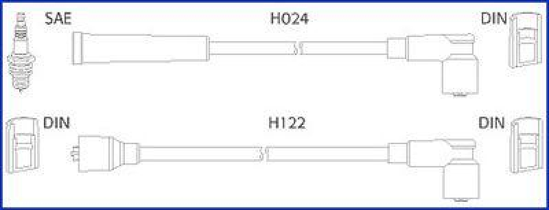 HITACHI 134347 Zündkabelsatz für NISSAN u.a.