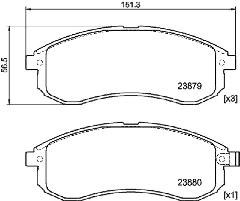 HELLA 8DB 355 010-281 Bremsbelagsatz Scheibenbremse