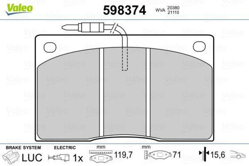 VALEO 598374 SBB-Satz PREMIUM