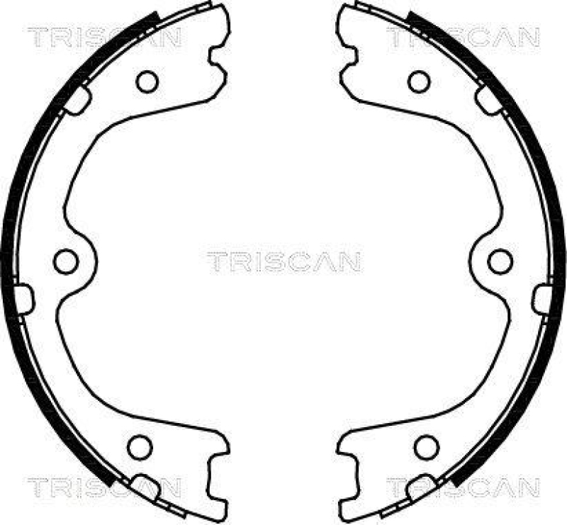 TRISCAN 8100 14008 Bremsbacken, Feststellbremse für Nissan Pathfinder, Navara