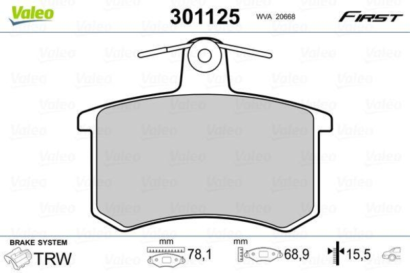 VALEO 301125 SBB-Satz FIRST