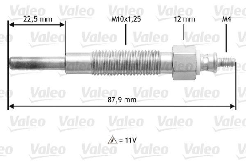 VALEO 345157 Glühkerze NISS Cabstar,Cedric