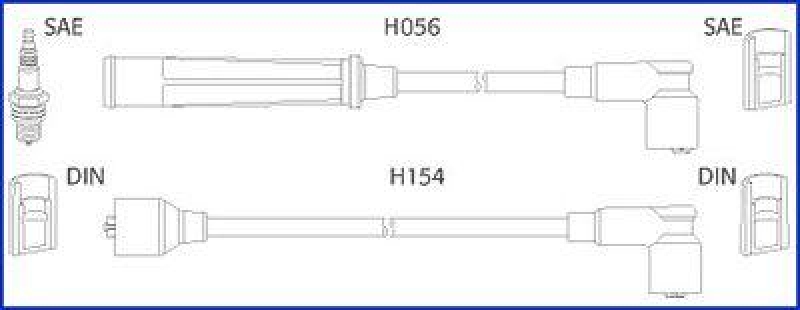 HITACHI 134366 Zündkabelsatz für SUZUKI u.a.