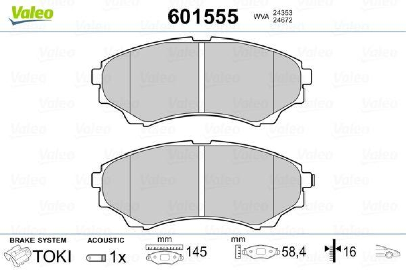 VALEO 601555 SBB-Satz PREMIUM