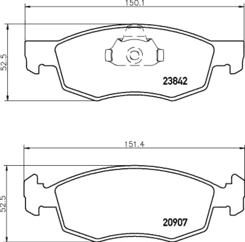 HELLA 8DB 355 010-321 Bremsbelagsatz Scheibenbremse