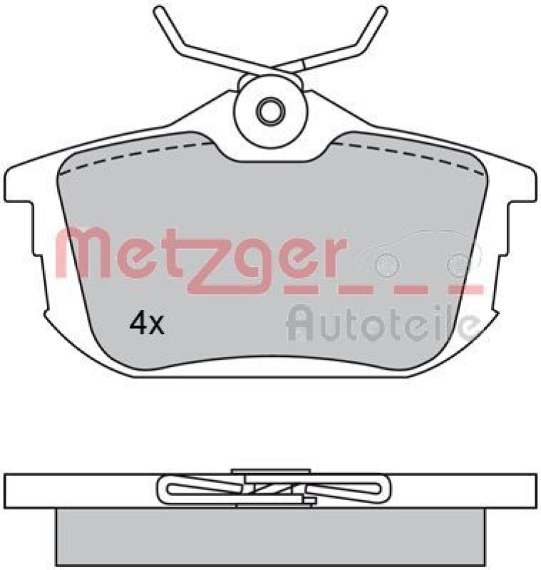 METZGER 1170021 Bremsbelagsatz, Scheibenbremse WVA 21 861