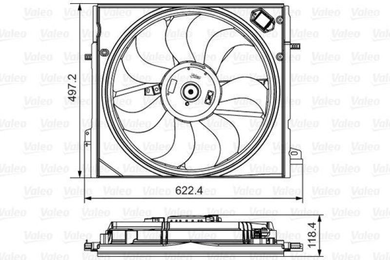 VALEO 698582 Lufter NISSAN QASHQAI