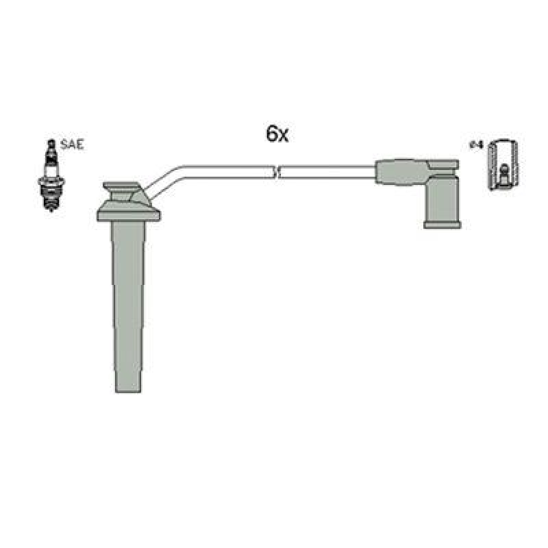 HITACHI 134372 Zündkabelsatz für FORD u.a.