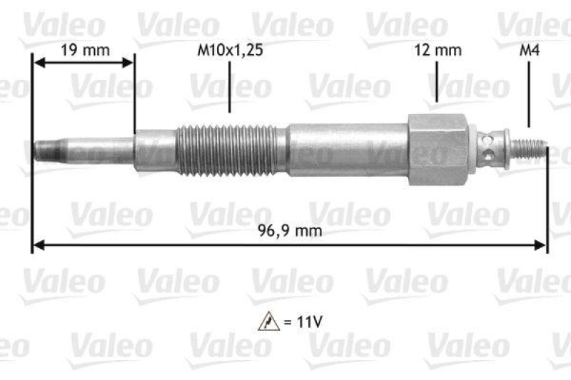 VALEO 345161 Glühkerze NISS Almera,Primera,Sunny3