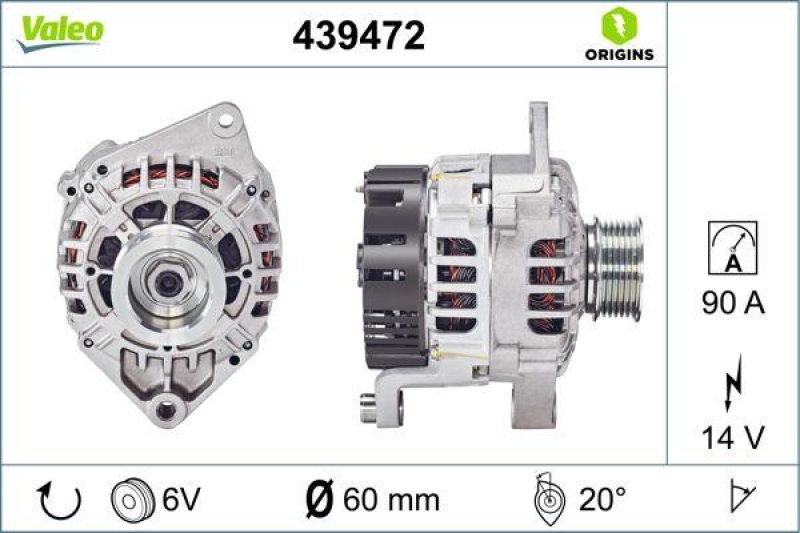 VALEO 439472 Generator Neu - ORIGINS