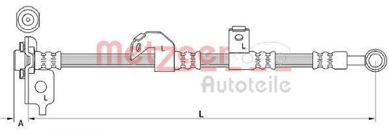 METZGER 4110840 Bremsschlauch für KIA VA links