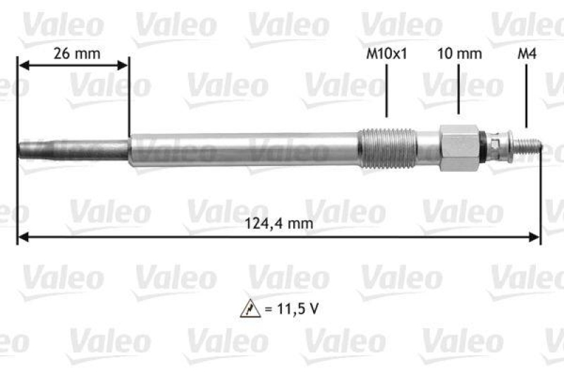 VALEO 345162 Glühkerze RANGE ROVER Defender,90,TDI