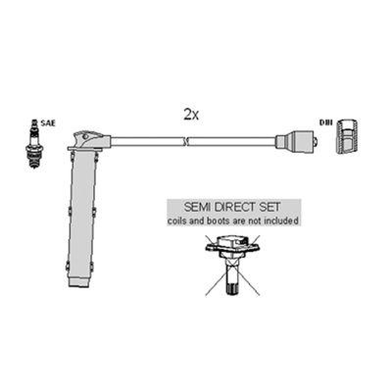 HITACHI 134373 Zündkabelsatz für LANDROVER u.a.