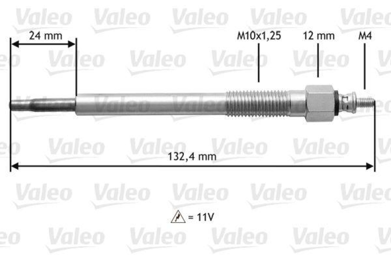 VALEO 345163 Glühkerze RENAULT Avantime, Espace IV