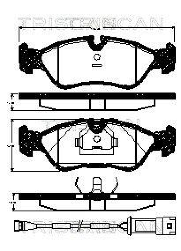 TRISCAN 8110 24891 Bremsbelagsatz Scheibenbremse