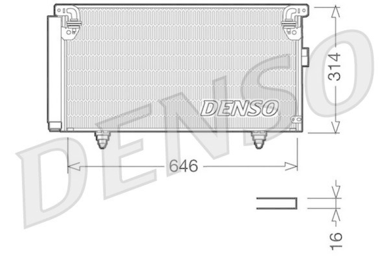 DENSO DCN36001 Kondensator A/C SUBARU LEGACY III Estate (BE, BH) 2.0 AWD (1998 - 2003)