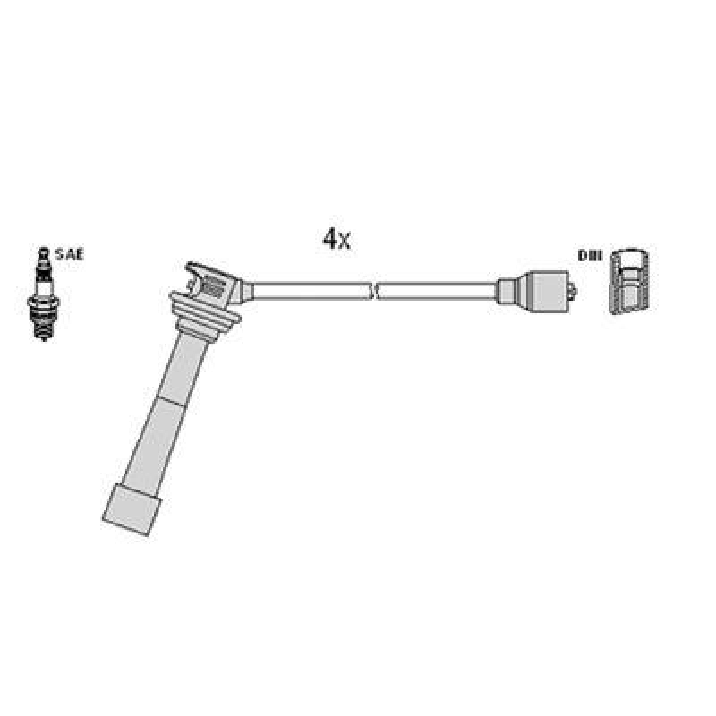 HITACHI 134374 Zündkabelsatz für SUZUKI u.a.