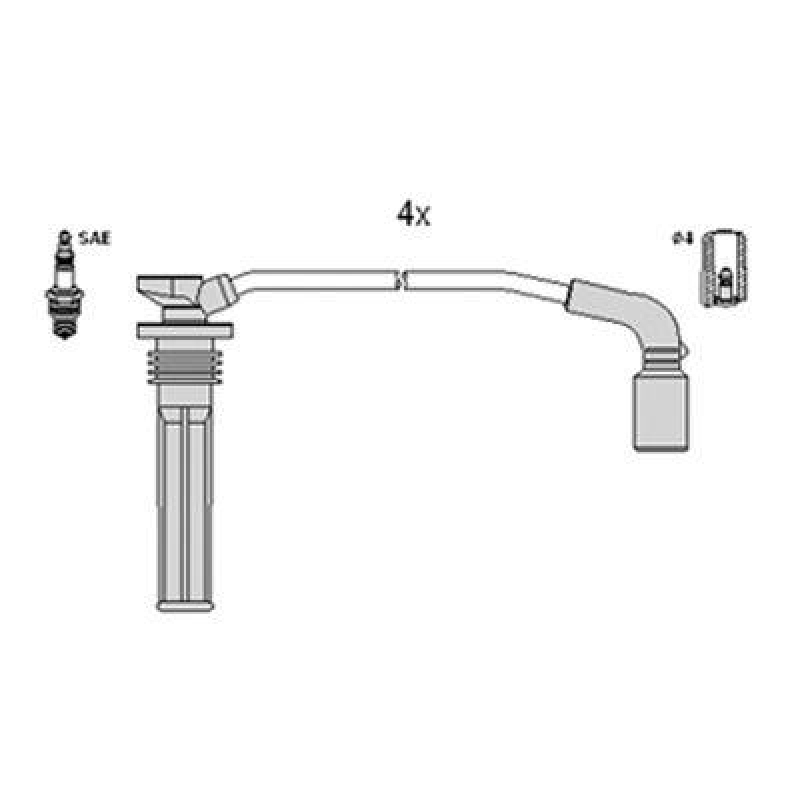 HITACHI 134375 Zündkabelsatz für CHEVROLET u.a.