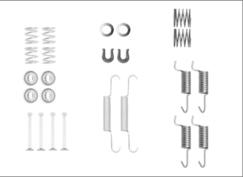 HELLA 8DZ 355 205-941 Zubehörsatz, Bremsbacken für MITSU./SUBARU/P.S.A/...