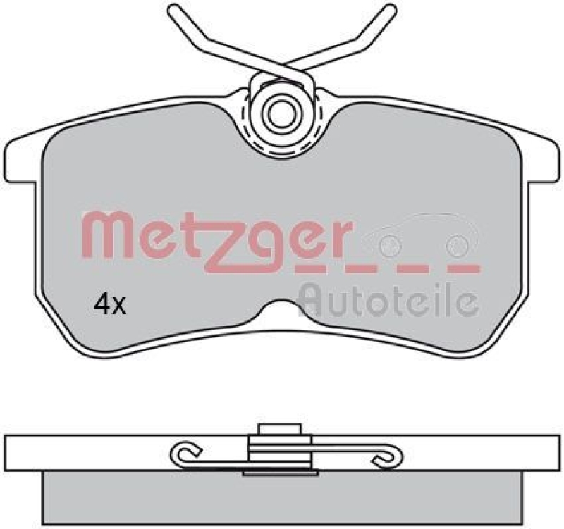 METZGER 1170025 Bremsbelagsatz, Scheibenbremse WVA 23 353