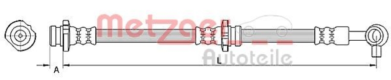 METZGER 4110848 Bremsschlauch für NISSAN VA links