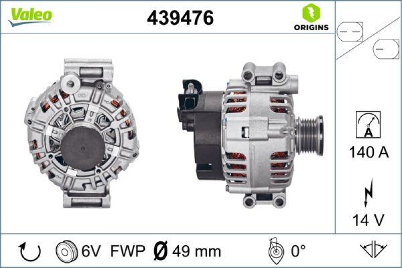 VALEO 439476 Generator Neu - ORIGINS