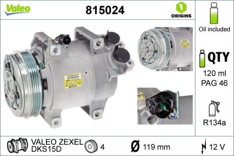 VALEO 815024 Kompressor MITSUBISHI L200 Triton