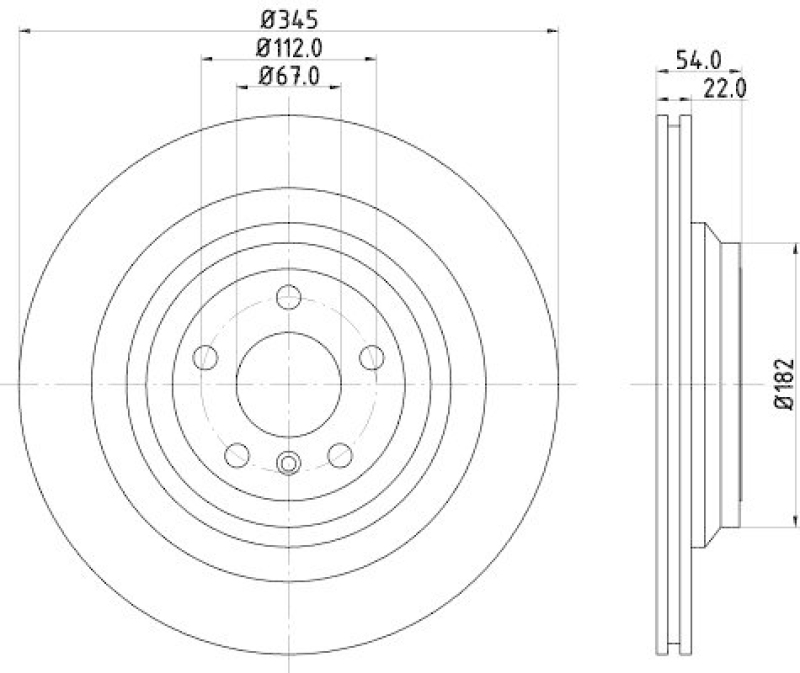 HELLA 8DD 355 126-311 Bremsscheibe für MB